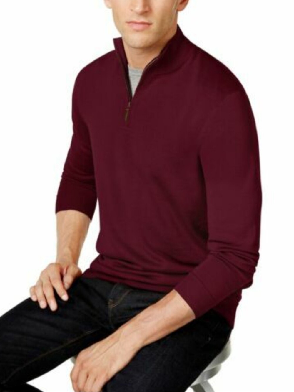 J. Crew Quarter Zip Red Elbow Patch Preppy Classic NWT Pullover Shirt Size XL